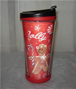 Starbucks Christmas 2007 mug with gingerbread men on it